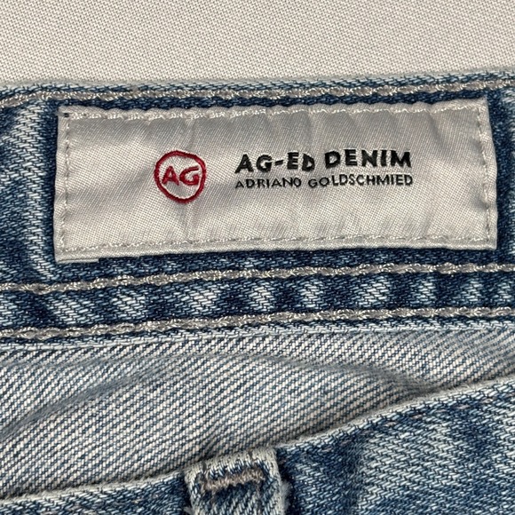AG Adriano Goldschmied Jeans Mens 33R Light Blue The Matchbox Slim Straight 18Y - Picture 3 of 16